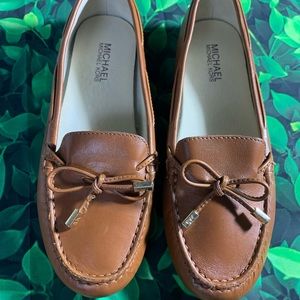 Michael Kors Loafer Size 8 Luggage Brand New Gold